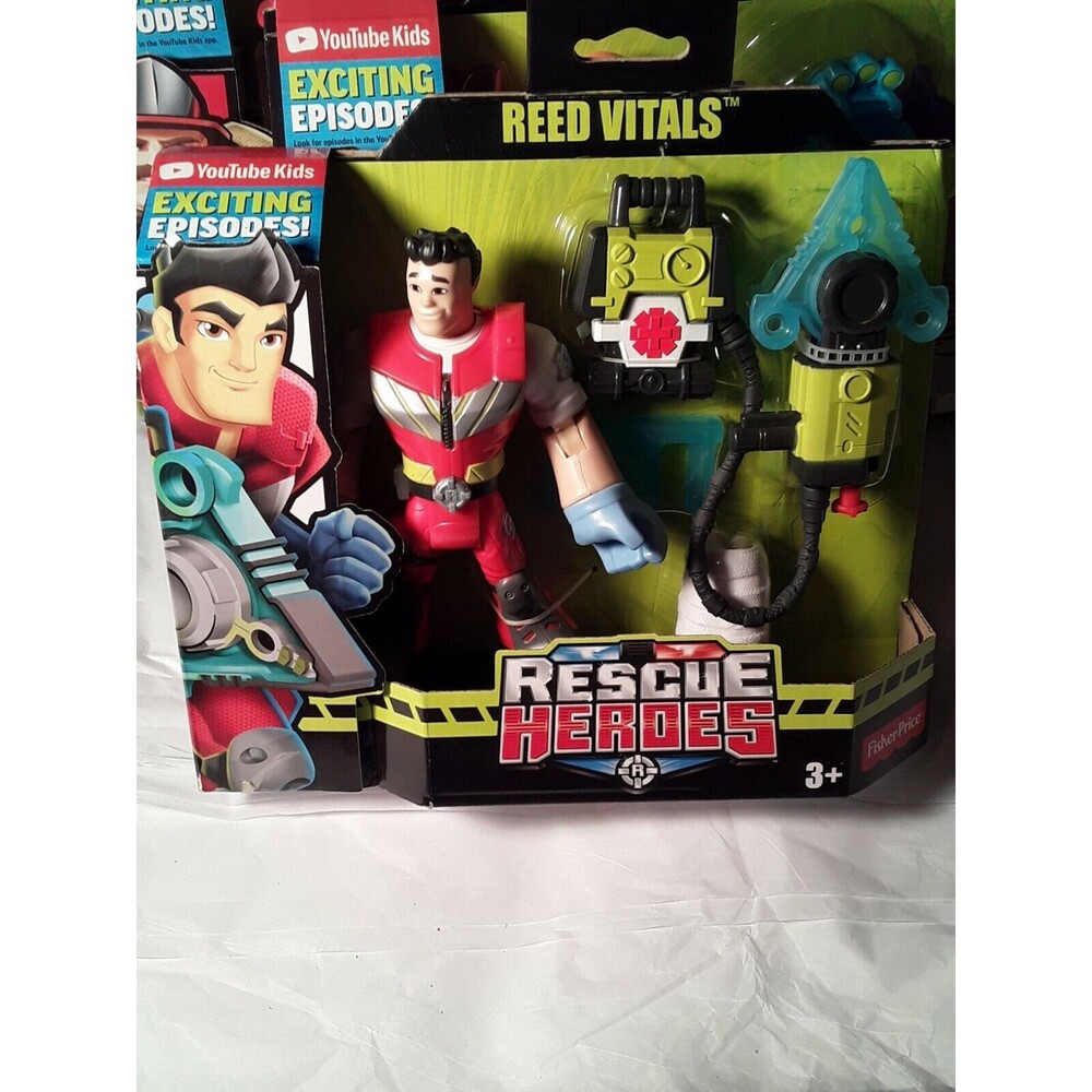 Fisher-Price Rescue Heroes Reed Vitals Medical Cadet Action Figure + Accessories